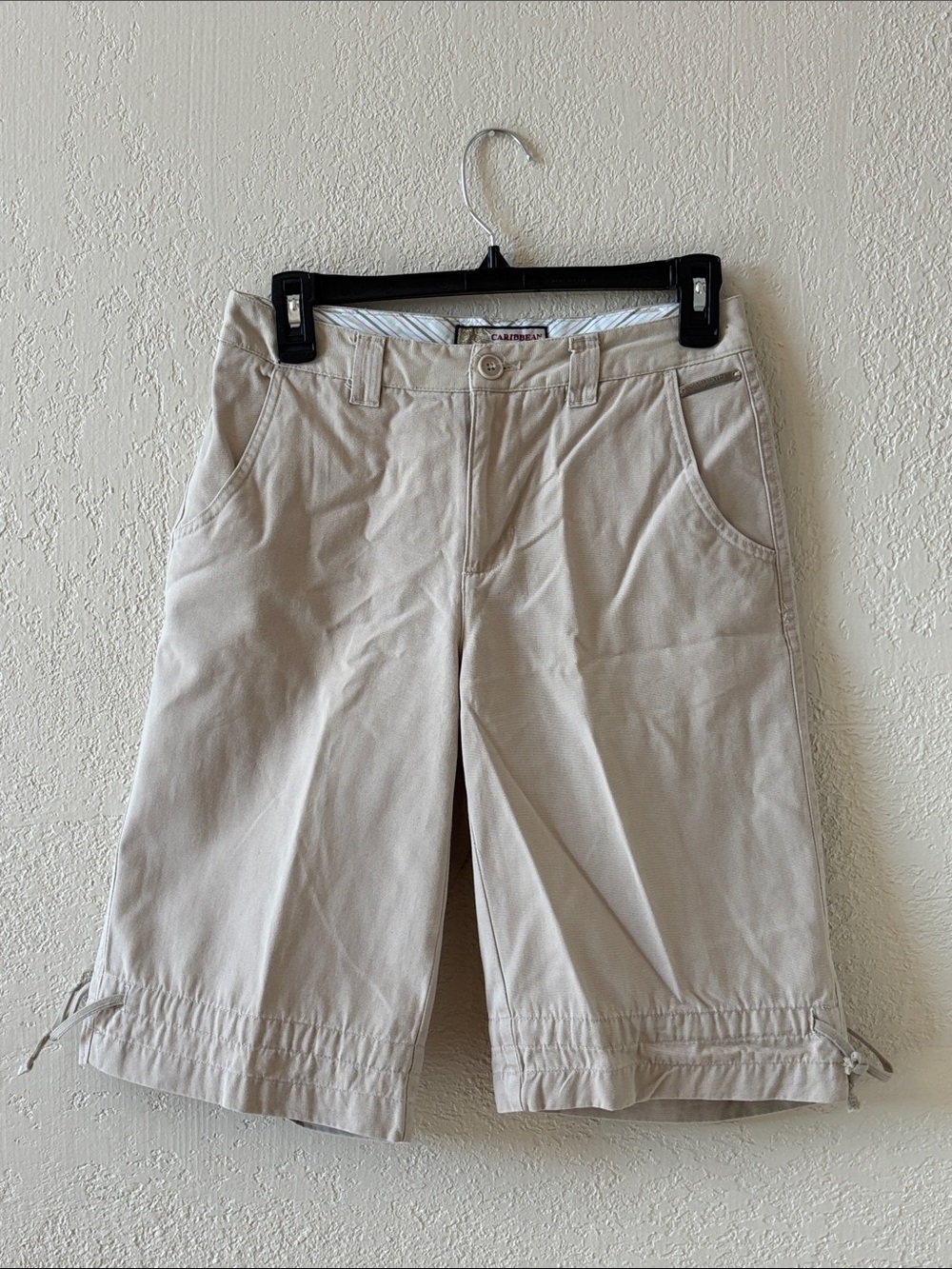 Caribbean‎ Joe. Tan Drawstring Hem Women's Bermuda Shorts 🤎4P